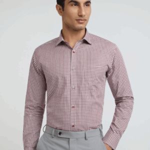 Men Pure Cotton Slim Fit Opaque Checked Formal Shirt